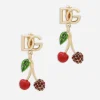 Earrings with DG logo and cherries