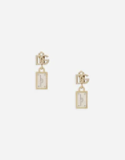 Earrings with DG logo and tag