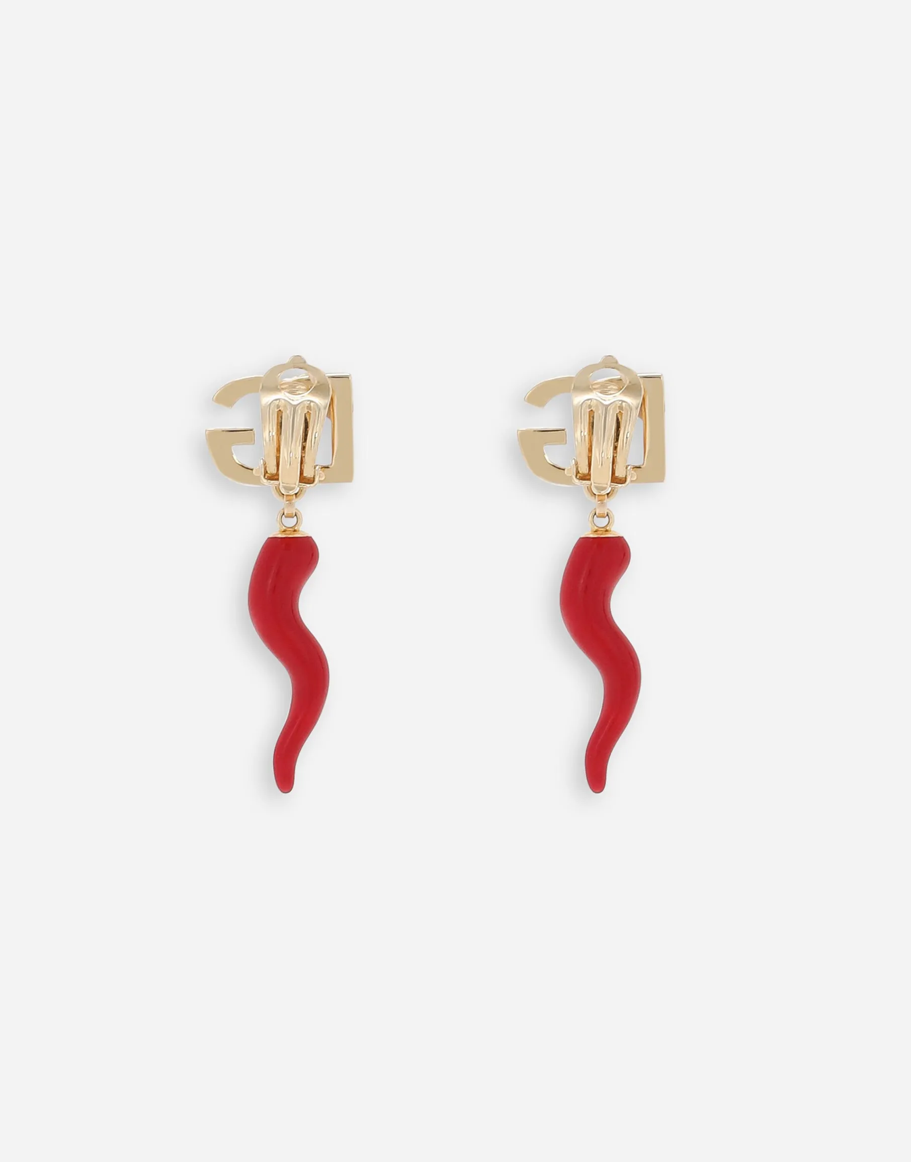 Earrings with DG logo and horn