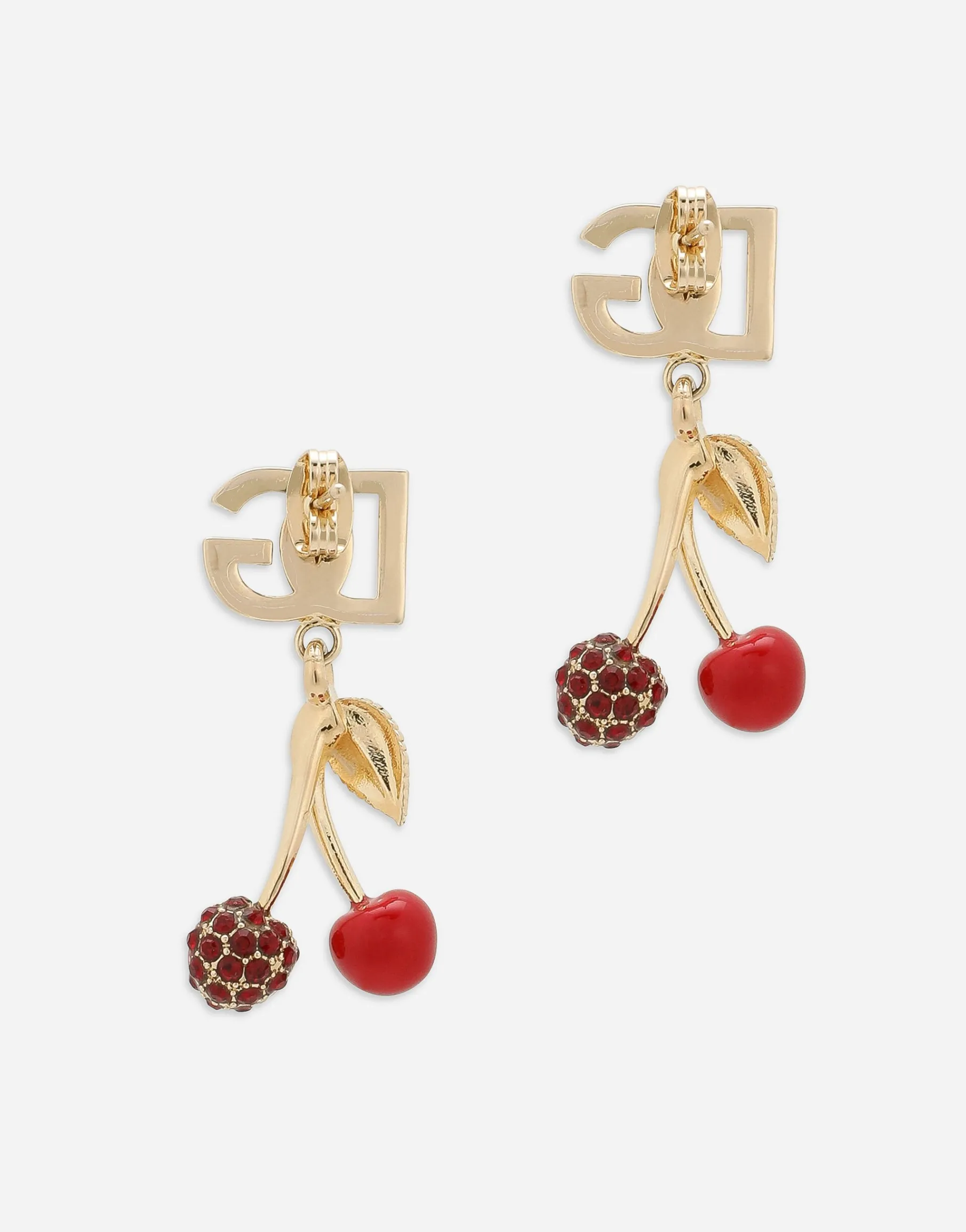 Earrings with DG logo and cherries