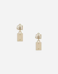 Earrings with DG logo and tag