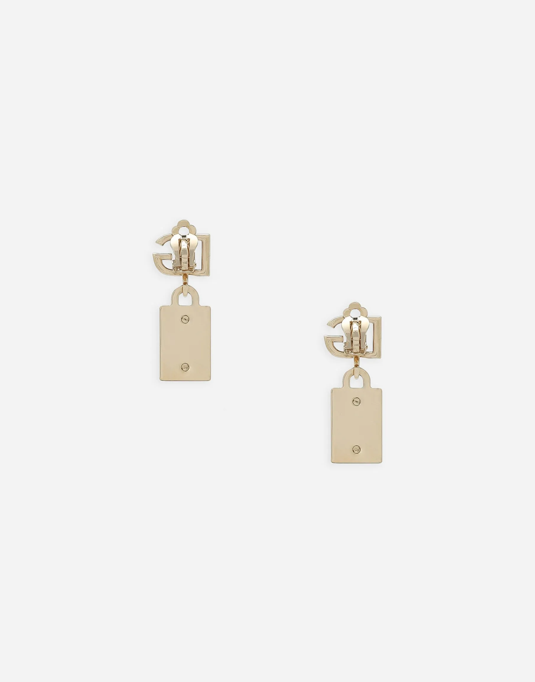 Earrings with DG logo and tag