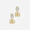 Earrings with rhinestones and DG logo