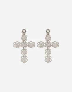 Easy Diamond earrings in white gold 18kt and diamonds pavé