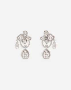 Easy Diamond earrings in white gold 18kt and diamonds pavé