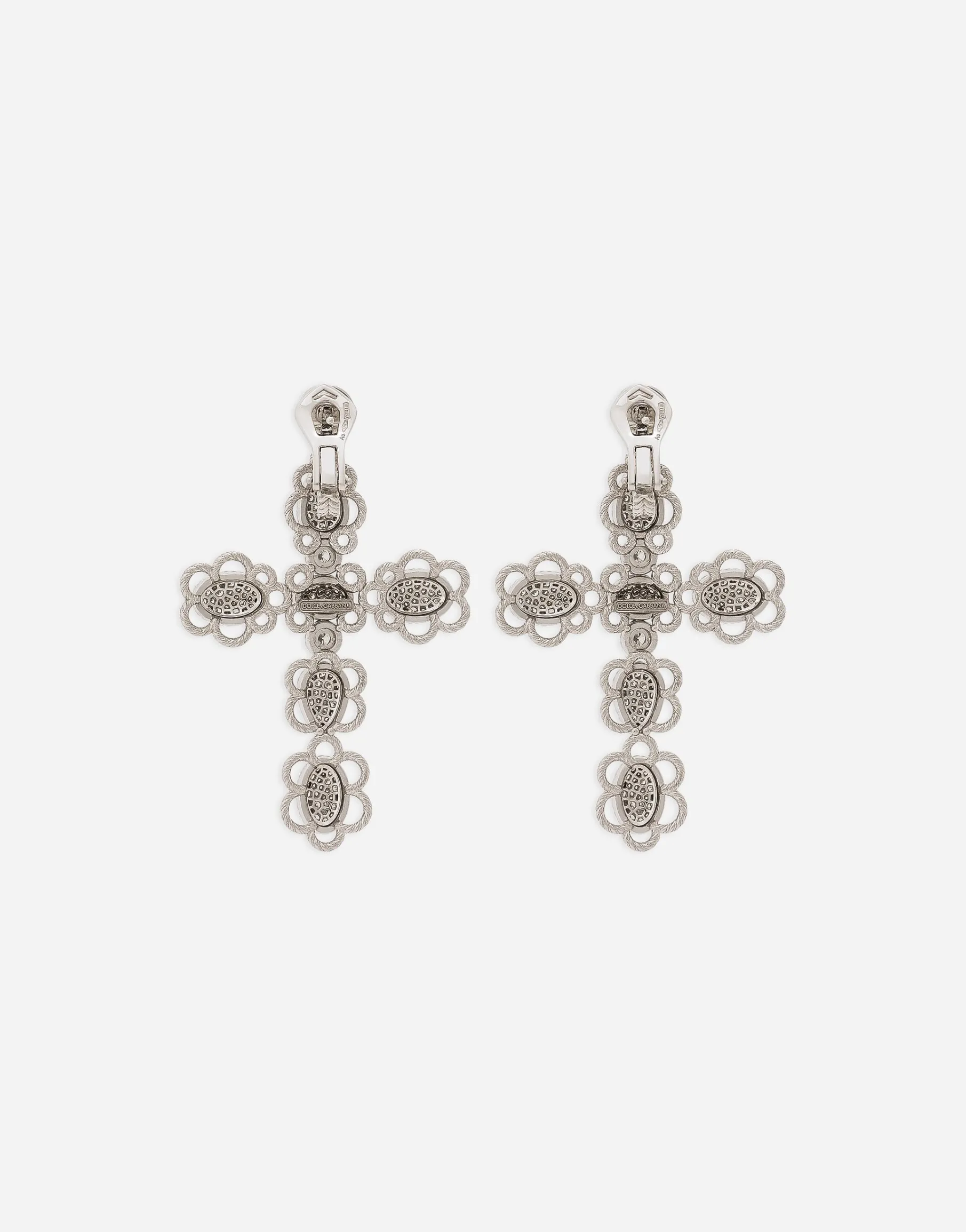 Easy Diamond earrings in white gold 18kt and diamonds pavé