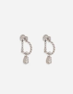 Easy Diamond earrings in white gold 18kt and diamonds pavé