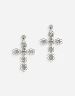 Easy Diamond earrings in white gold 18kt and diamonds pavé