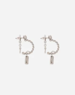 Easy Diamond earrings in white gold 18kt and diamonds pavé