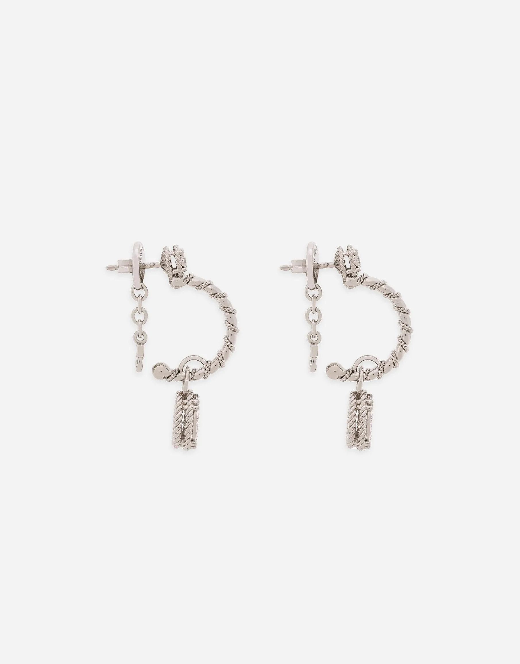 Easy Diamond earrings in white gold 18kt and diamonds pavé