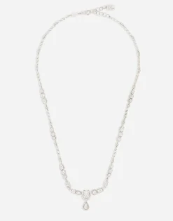 Easy Diamond necklace in white gold 18kt and diamonds pavé
