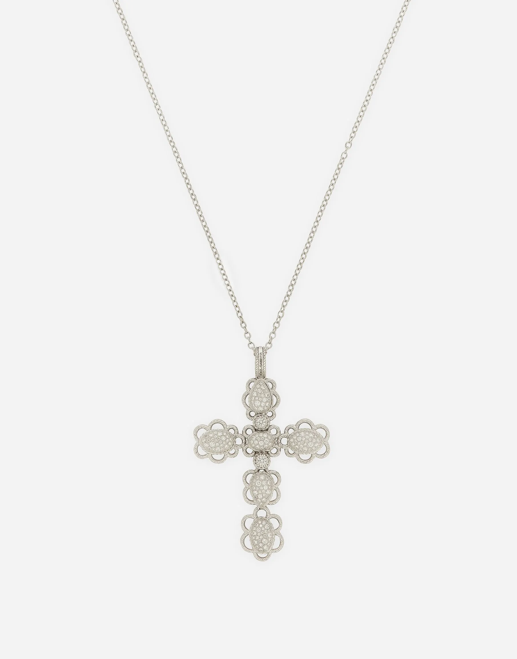 Easy Diamond pendant in white gold 18kt and diamonds pavé