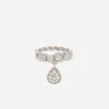 Easy Diamond ring in white gold 18kt and diamonds pavé