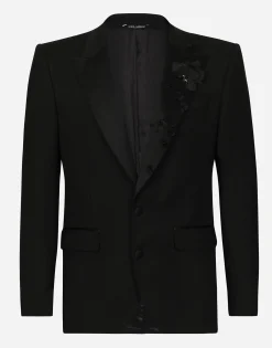 Embroidered single-breasted Sicilia-fit jacket