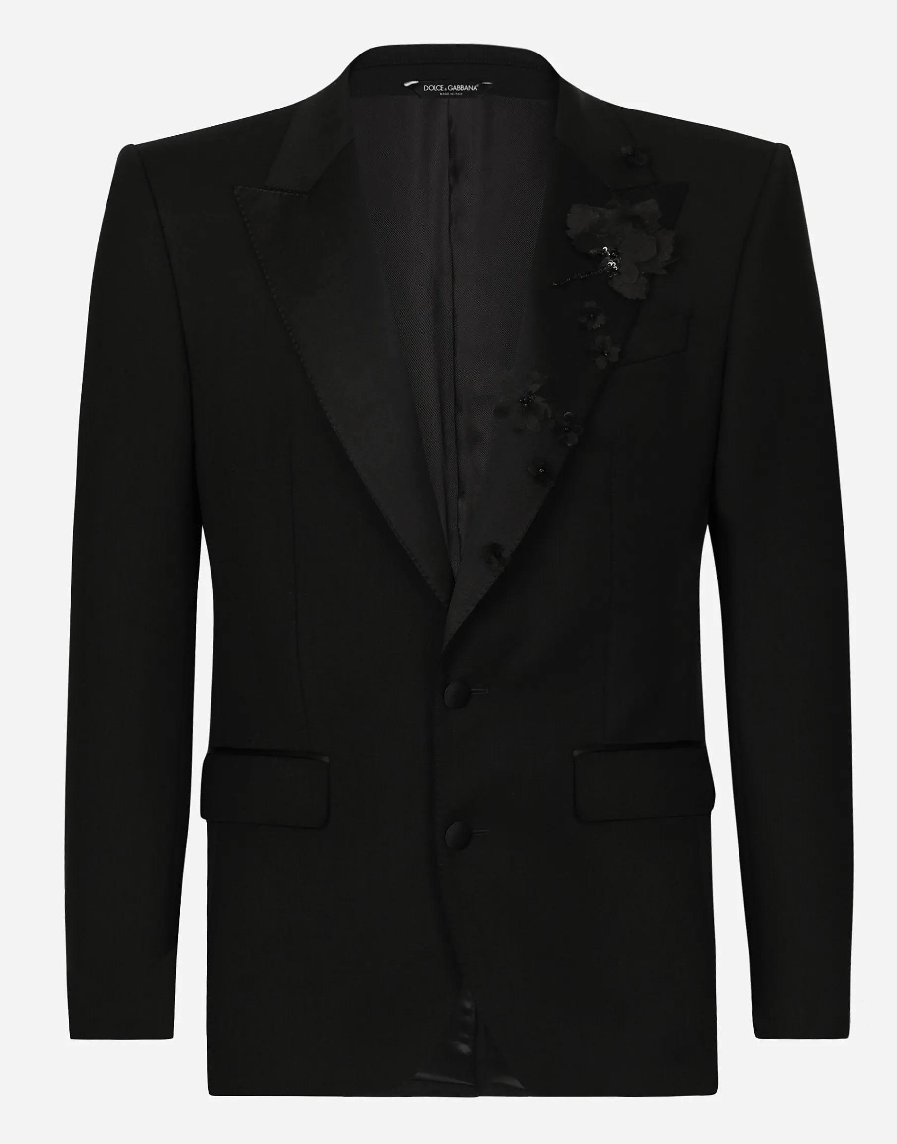 Embroidered single-breasted Sicilia-fit jacket