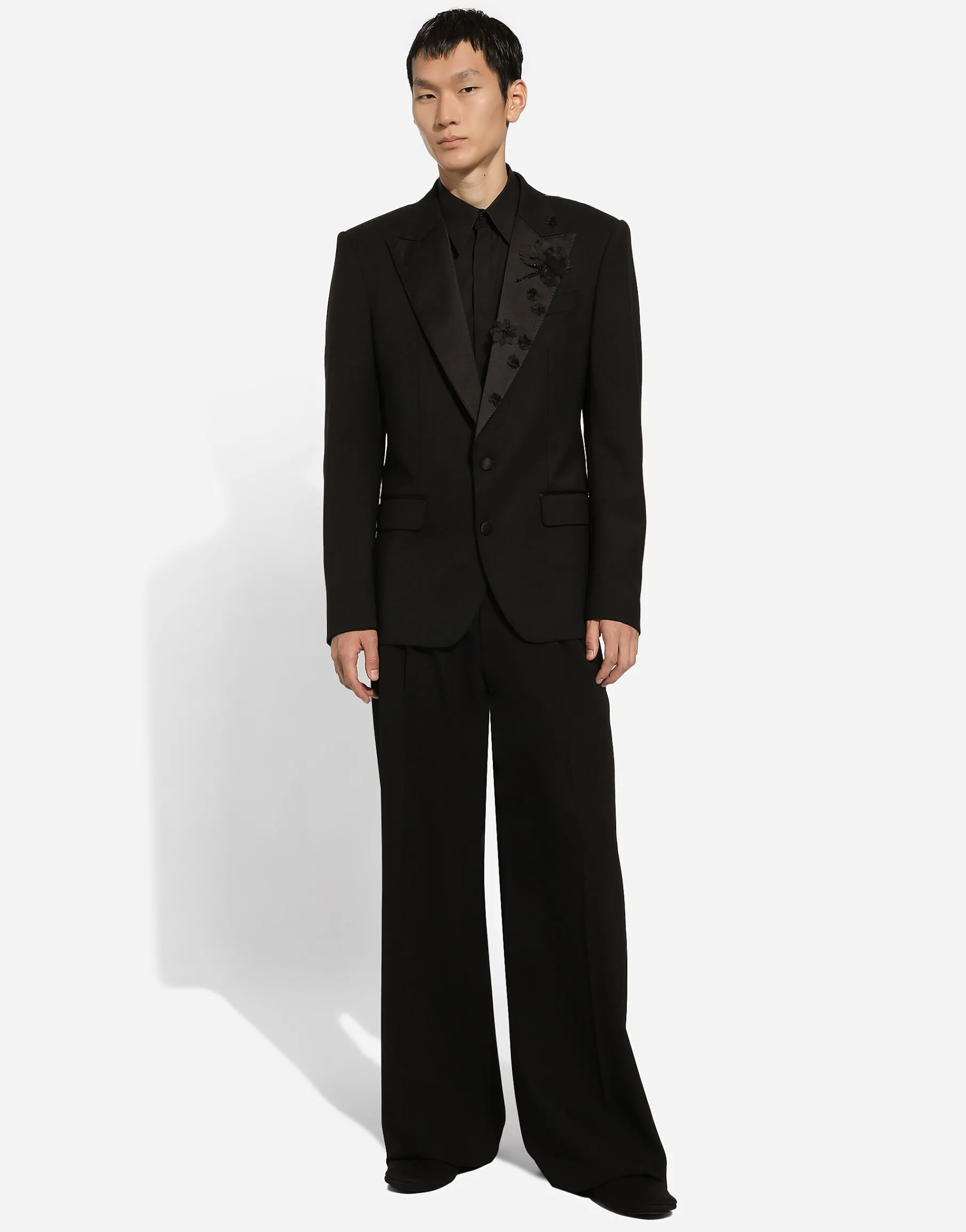 Embroidered single-breasted Sicilia-fit jacket