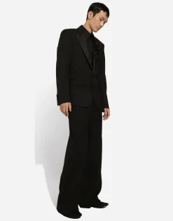Embroidered single-breasted Sicilia-fit jacket