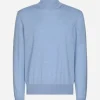 Extra-fine cashmere and silk turtleneck sweater