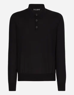 Extra-fine cashmere polo-shirt