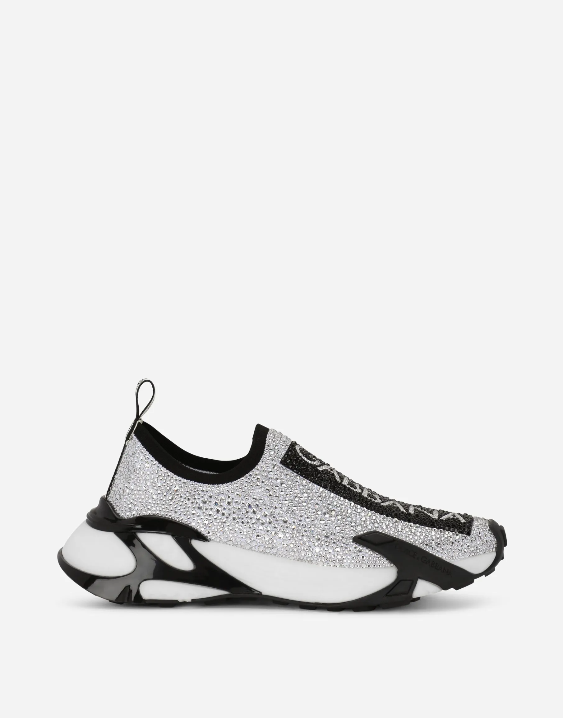 Fast sneakers with fusible rhinestones