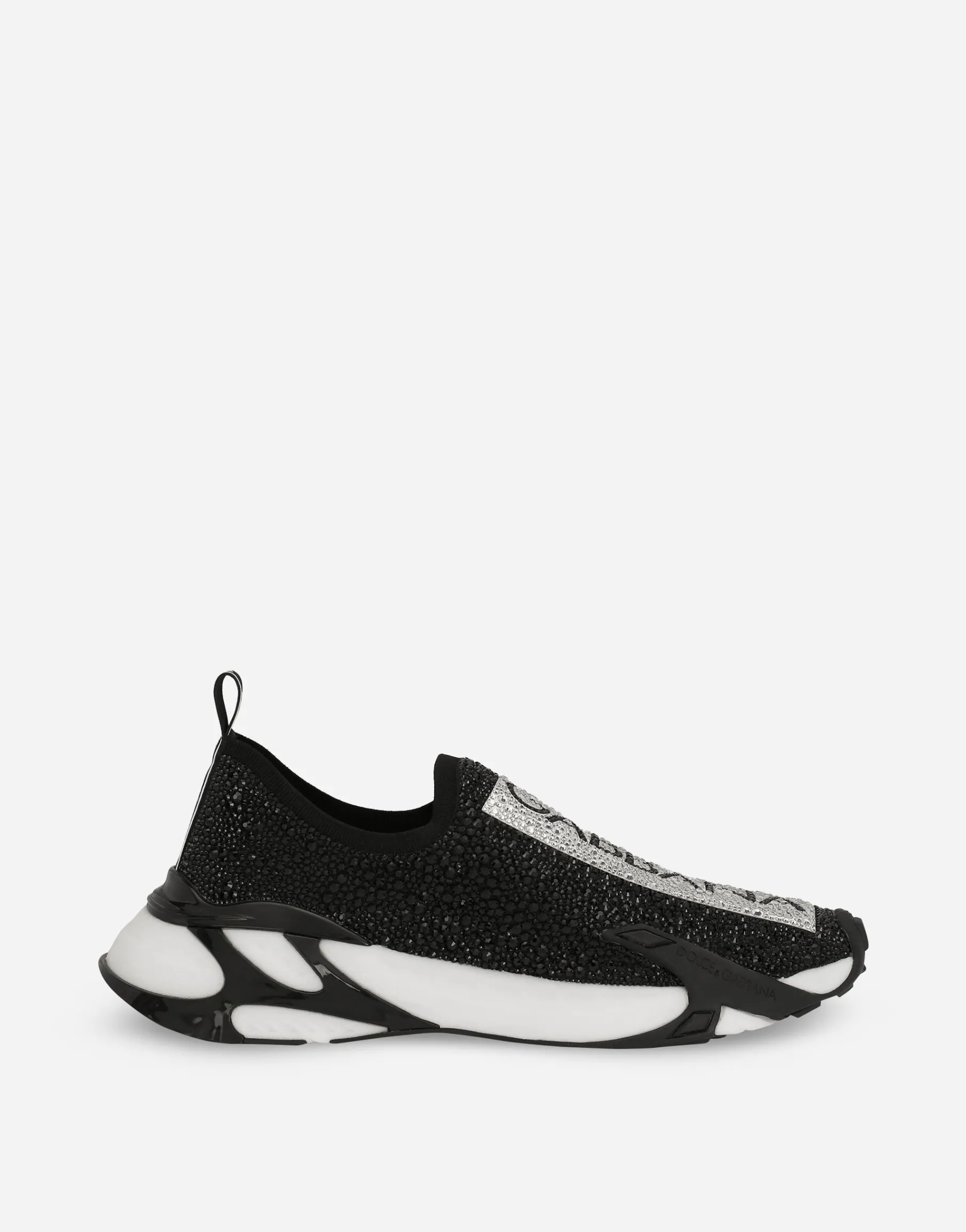Fast sneakers with fusible rhinestones
