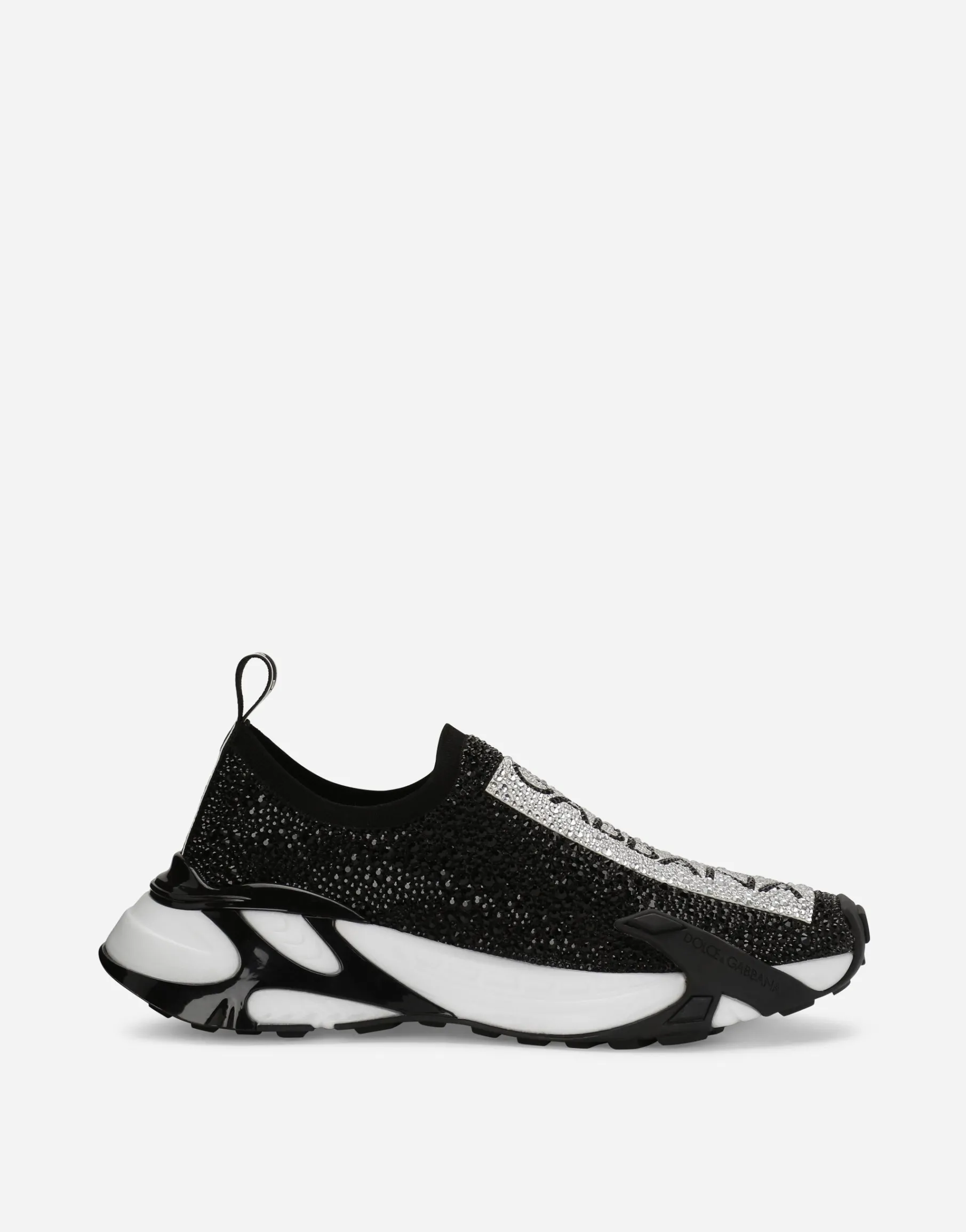 Fast sneakers with fusible rhinestones