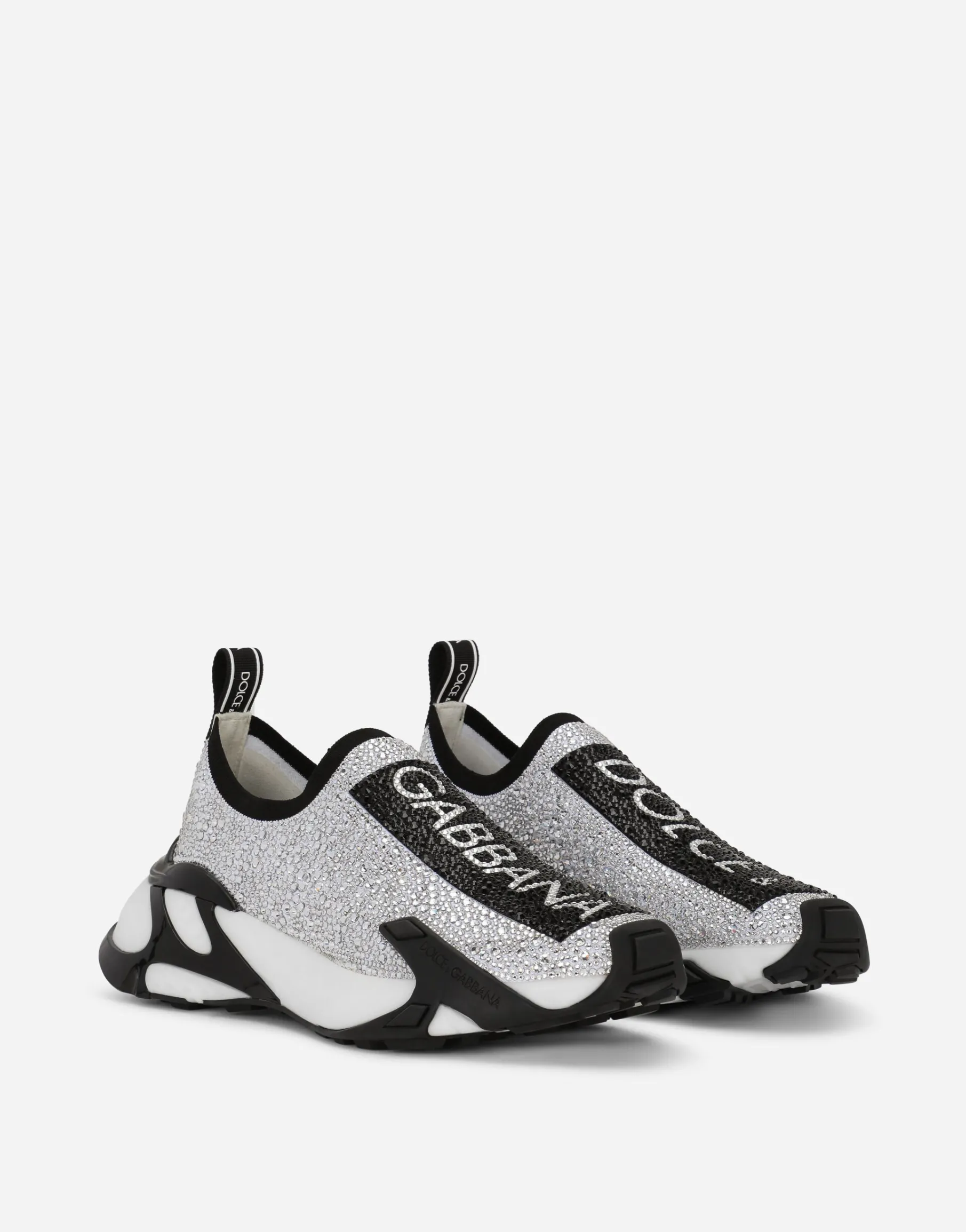 Fast sneakers with fusible rhinestones