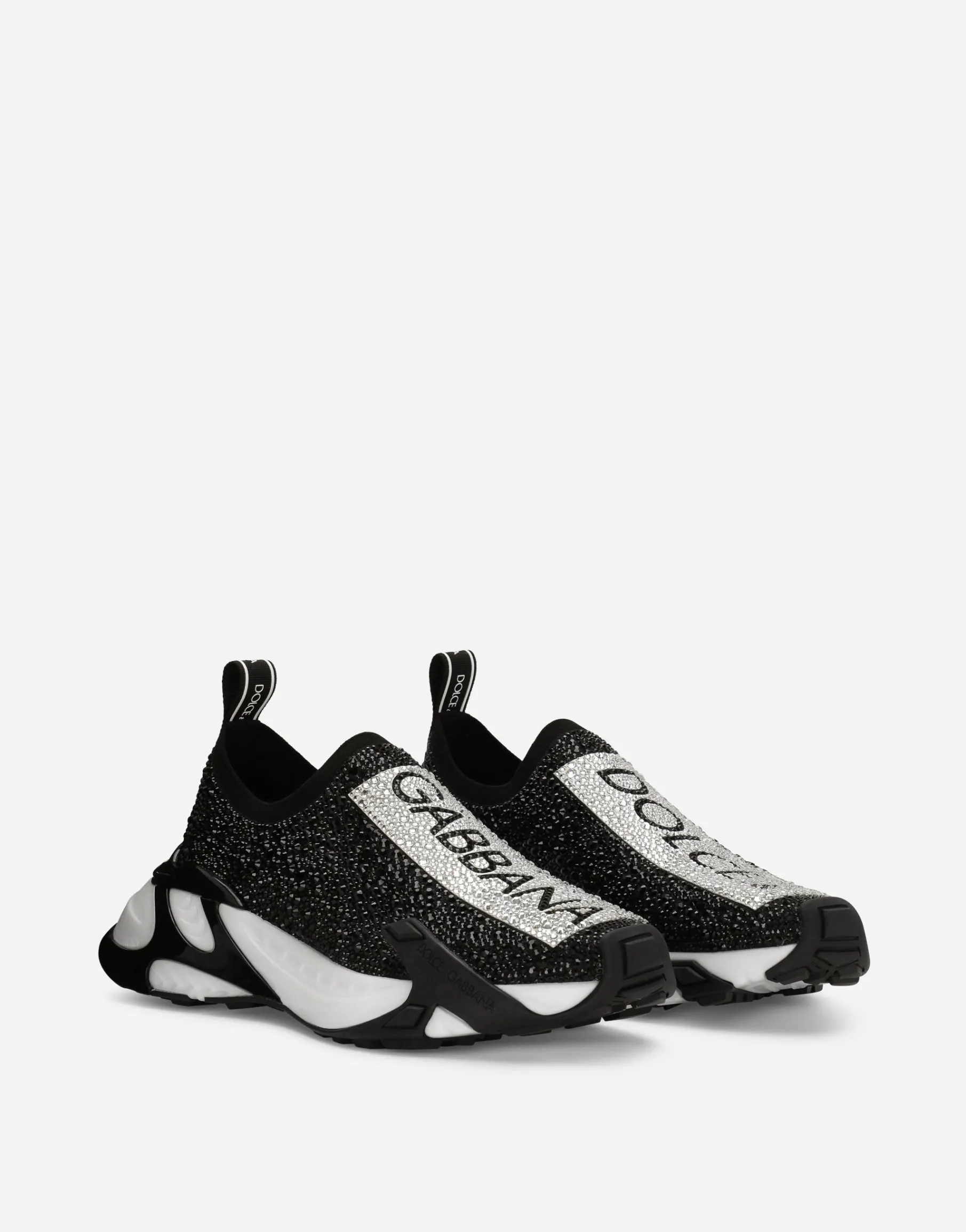 Fast sneakers with fusible rhinestones