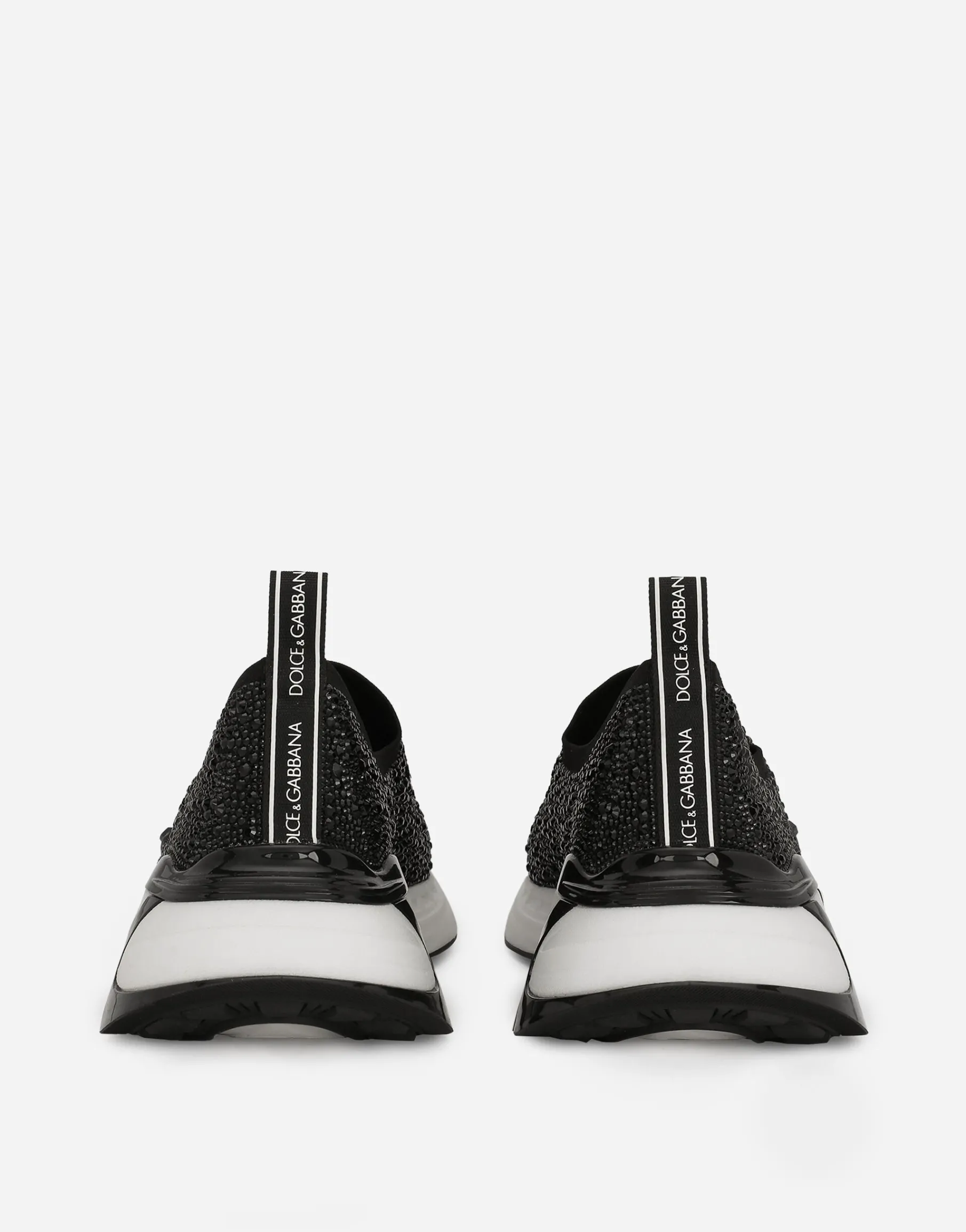Fast sneakers with fusible rhinestones