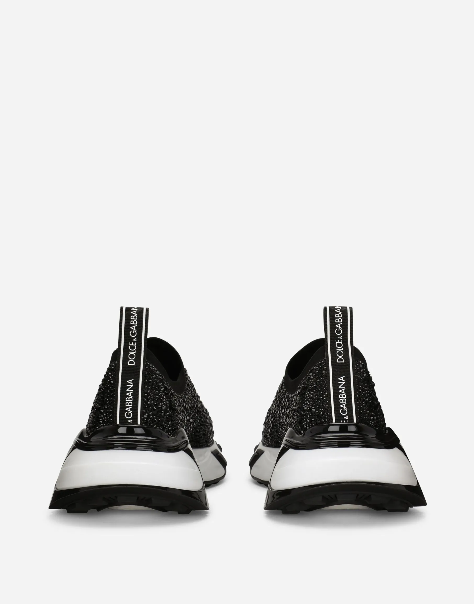 Fast sneakers with fusible rhinestones