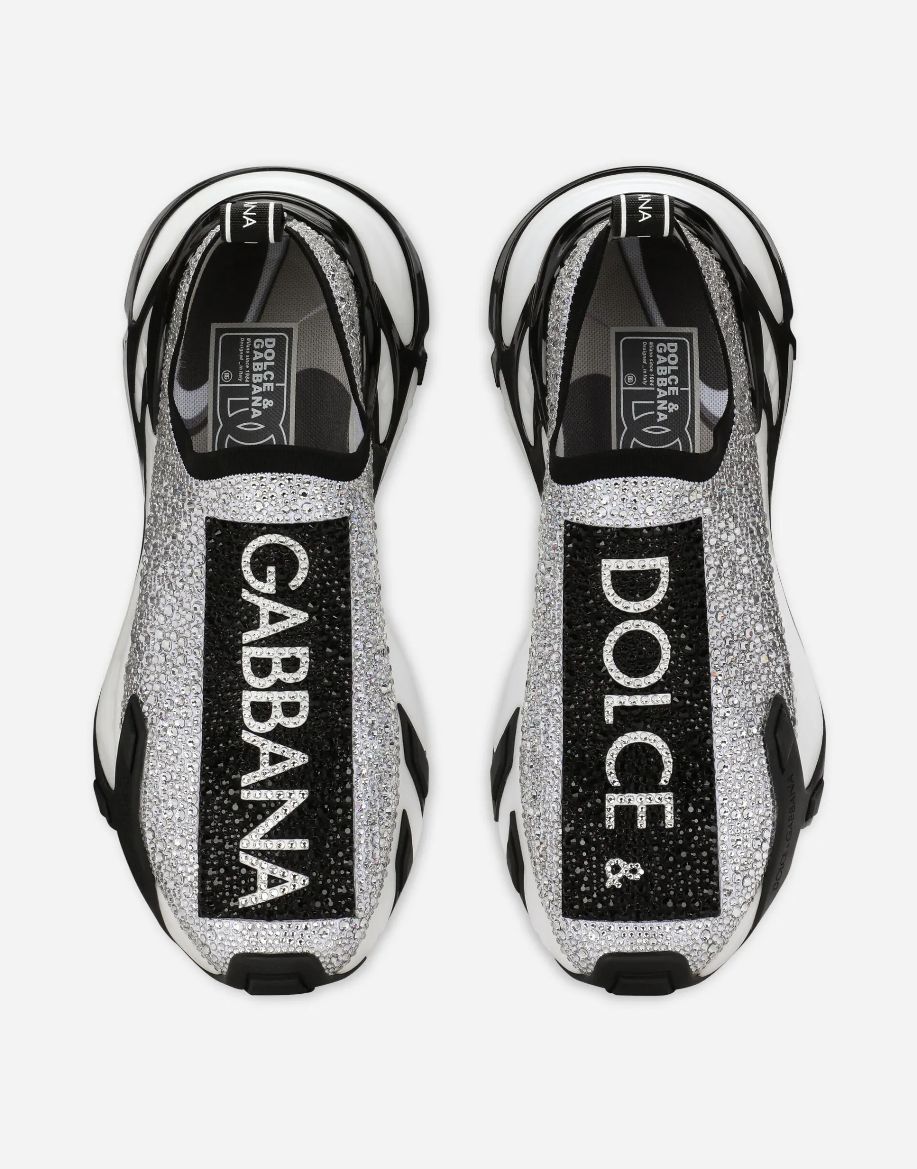 Fast sneakers with fusible rhinestones