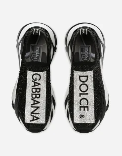 Fast sneakers with fusible rhinestones