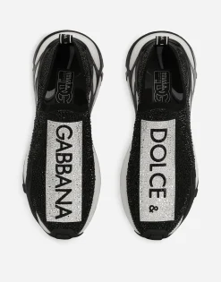 Fast sneakers with fusible rhinestones