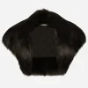 Faux fur shrug