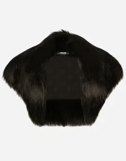 Faux fur shrug
