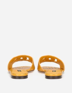 “Fianchi cocco” crocodile skin slides with the DG Millenials logo