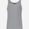 Fine-rib cotton singlet
