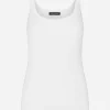 Fine-rib cotton singlet