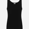 Fine-rib cotton singlet