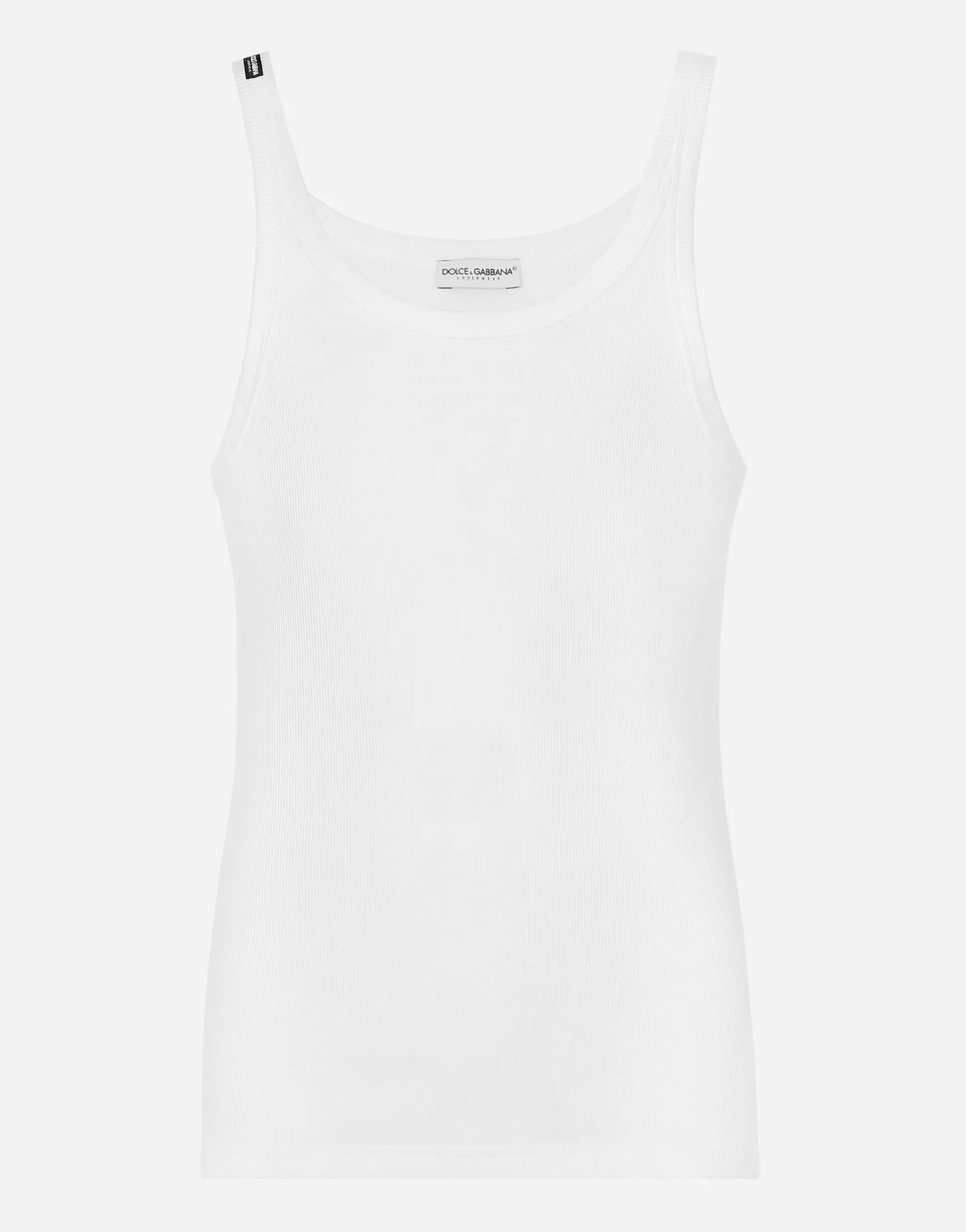 Fine-rib cotton singlet