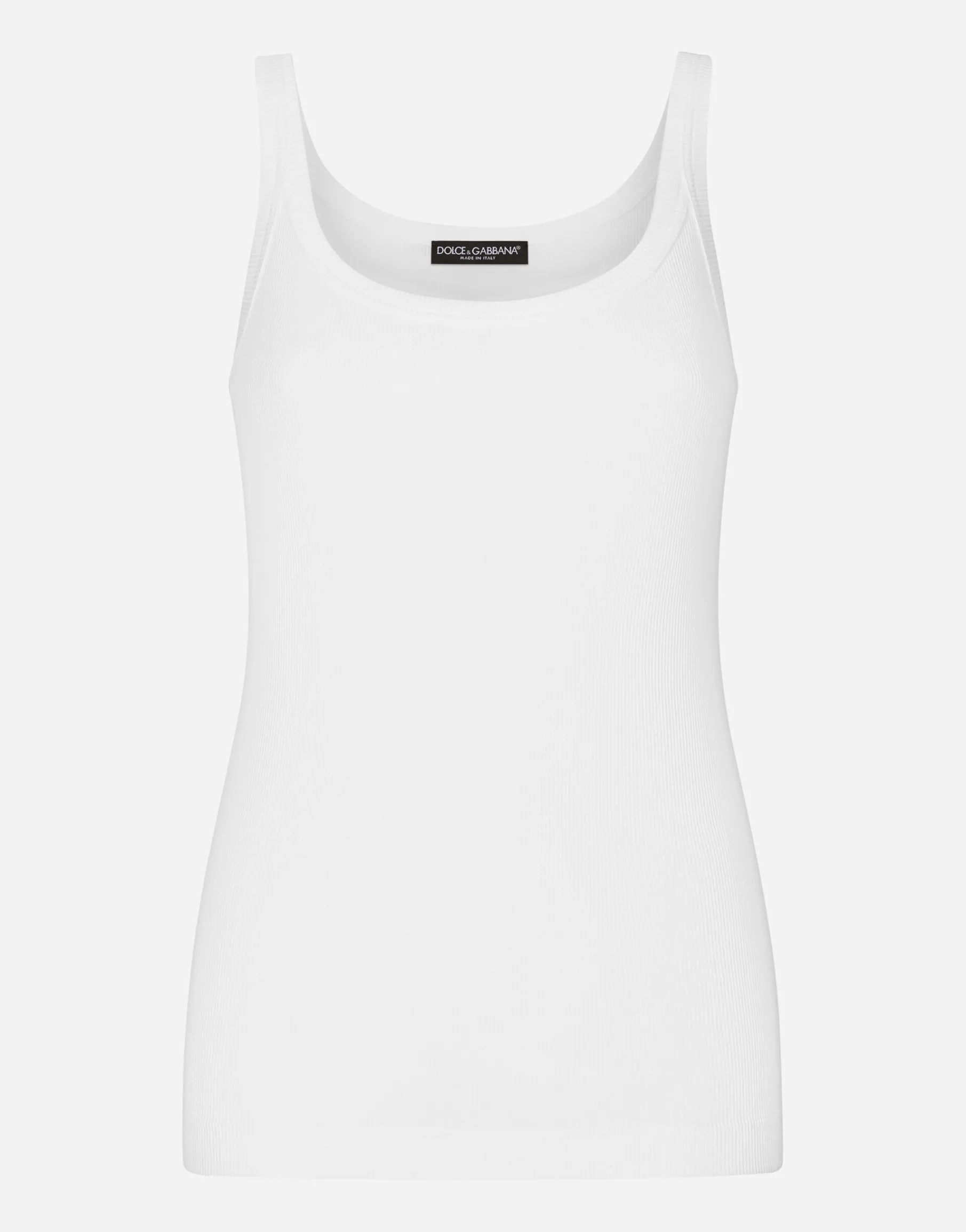 Fine-rib cotton singlet