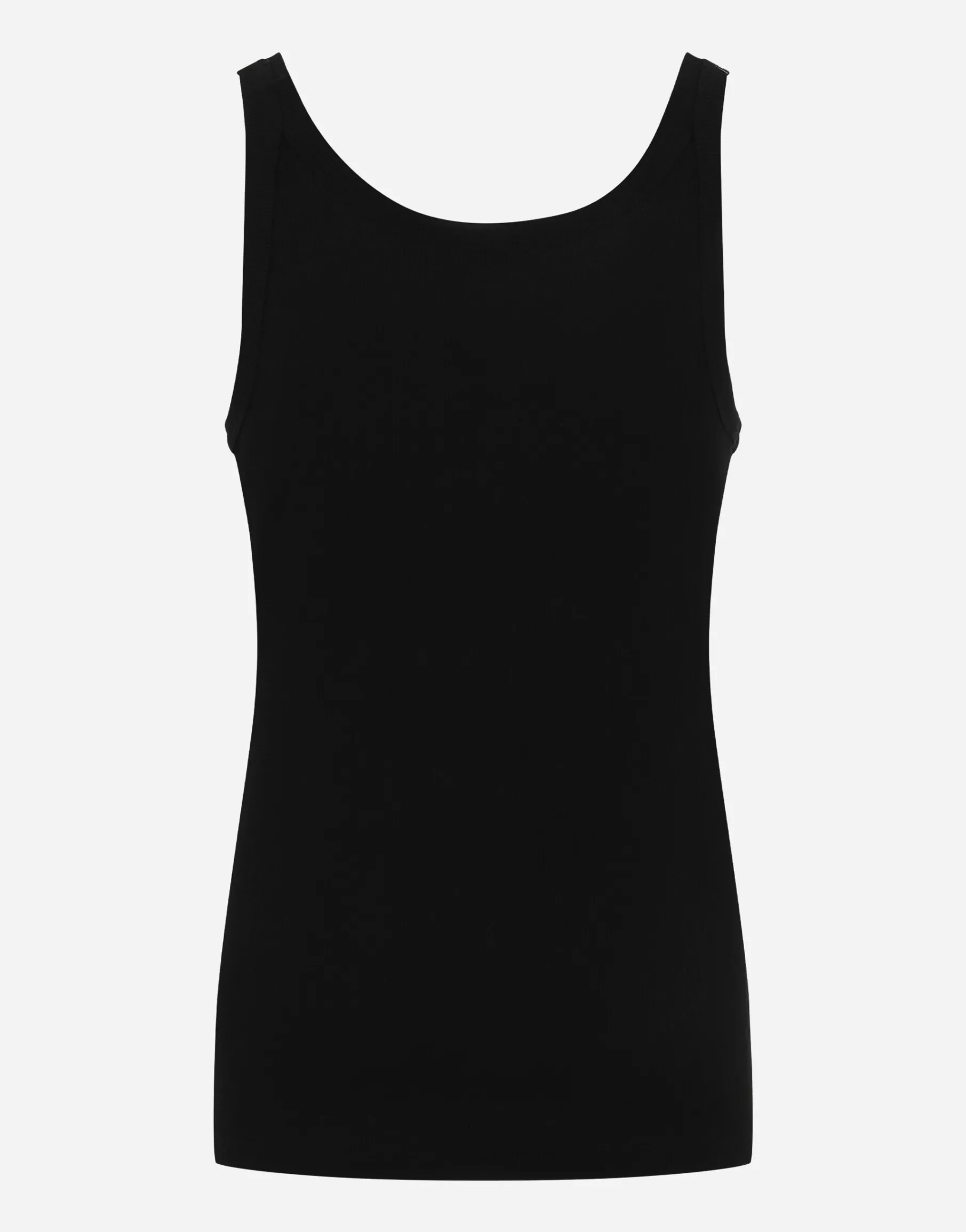Fine-rib cotton singlet