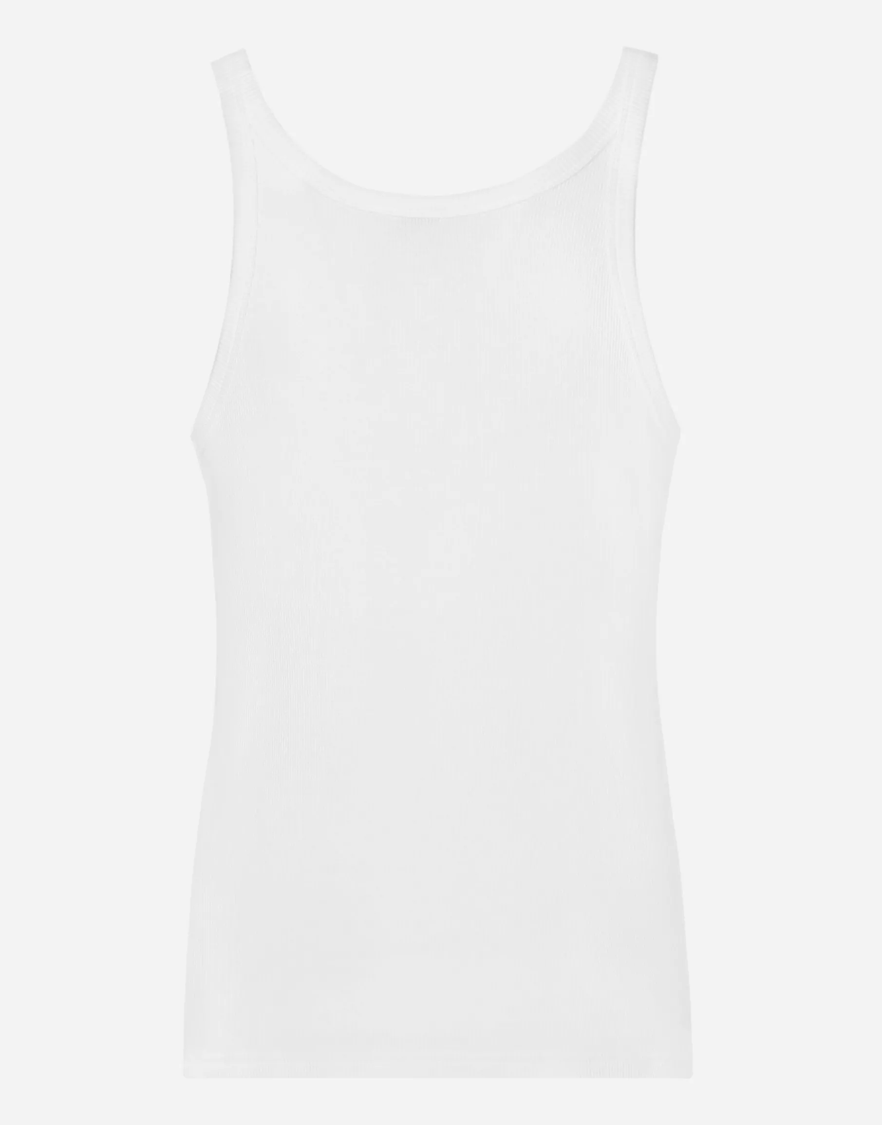 Fine-rib cotton singlet