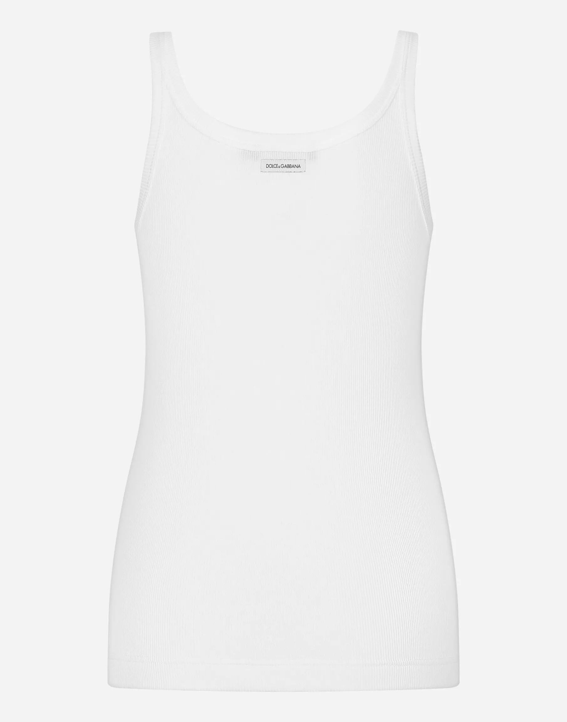 Fine-rib cotton singlet