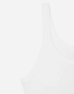 Fine-rib cotton singlet