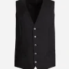Five button vest in wool