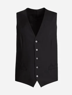 Five button vest in wool