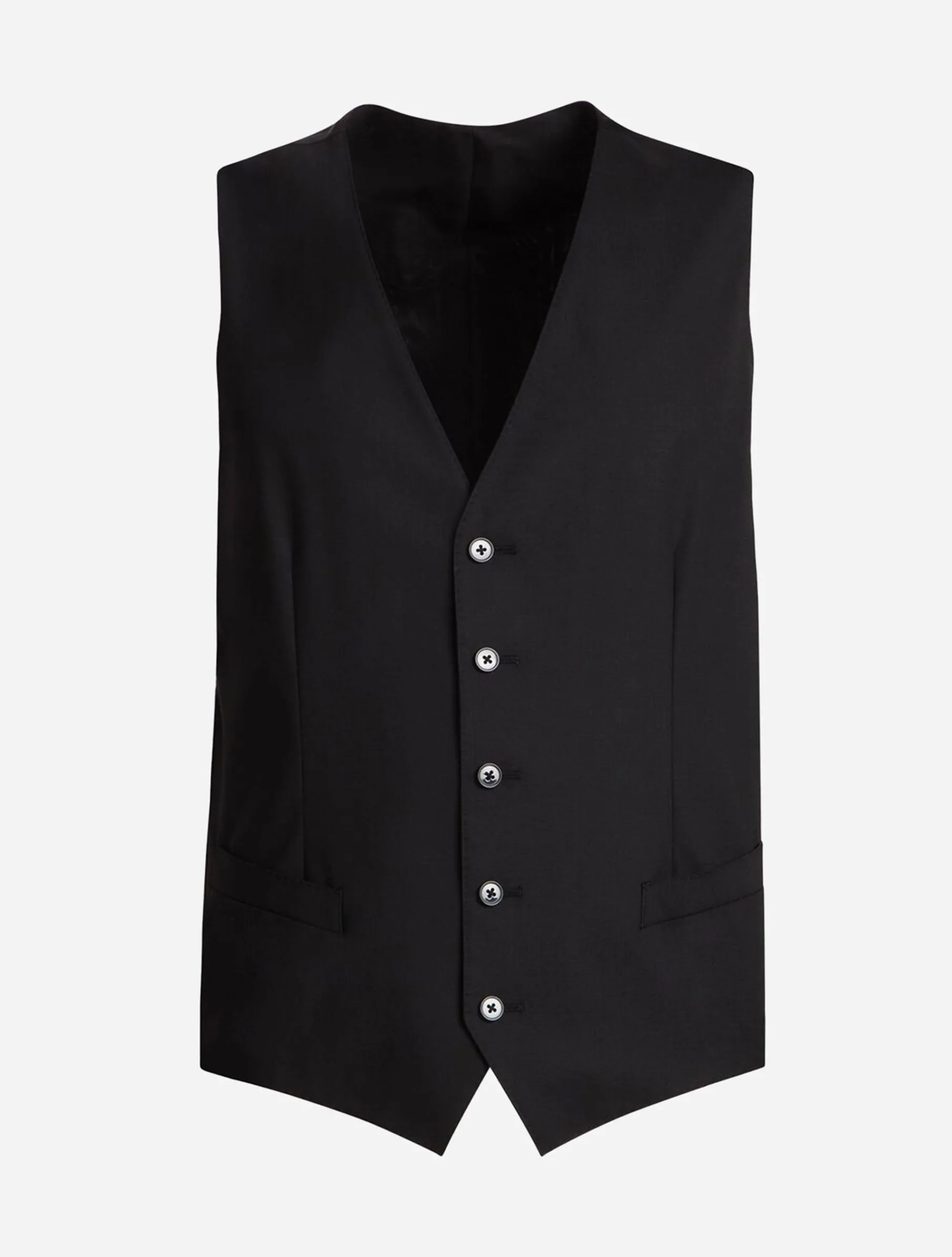 Five button vest in wool