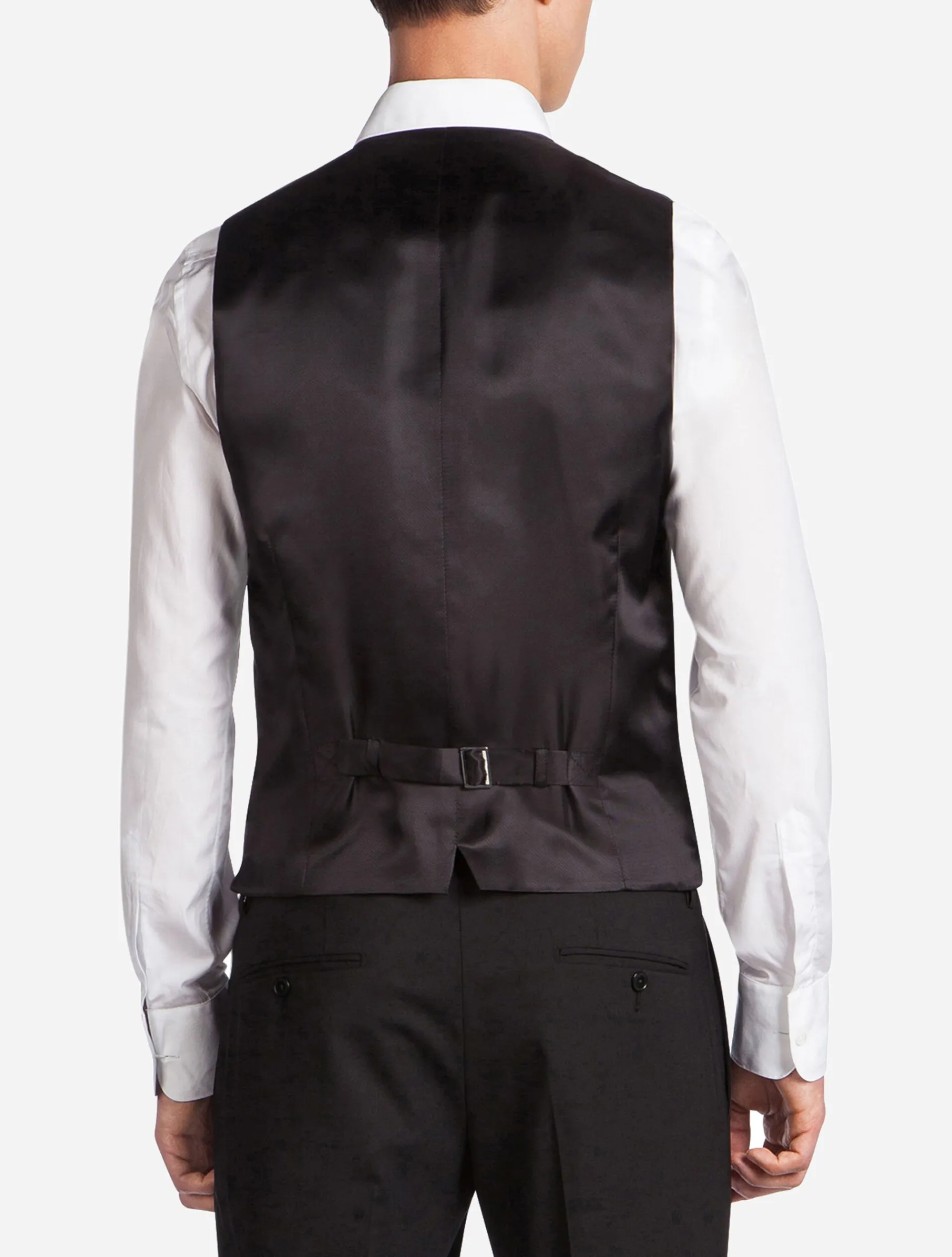 Five button vest in wool