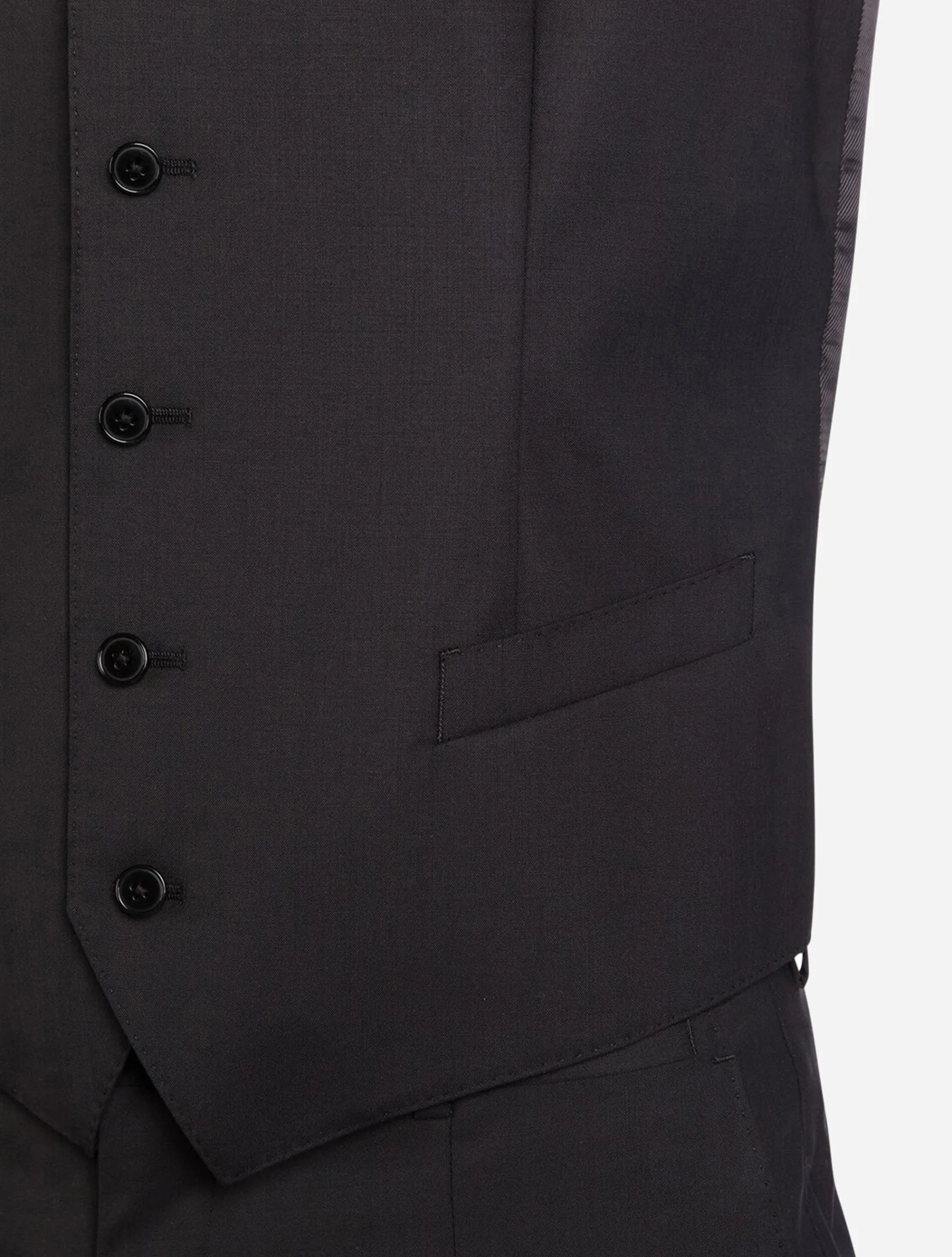 Five button vest in wool